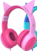 CHILDREN'S wired HEADPHONES PINK  WITH VOLTAGE PROTECTION GS-E61V (GORSUN)