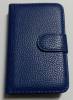 LG Optimus L3 II E430 - Leather Wallet Case Blue (ΟΕΜ)