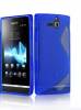 Θήκη σιλικόνης S-Line TPU Gel για Sony Xperia U Μπλε Ημιδιάφανη