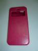 Iphone 5C Δερμάτινη Θήκη Window style Side-Open Φούξια