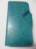 Leather Wallet/Case for Vodafone Smart III 975  Turquoise (OEM)