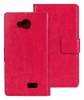 LG F60 D390 - Leather Wallet Stand Case Magenta (OEM)