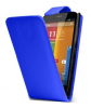 Motorola Moto E Dual SIM XT1022 - Leather Flip Case Blue (OEM)