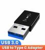 USB 3 A male to USB 3.1 Type C female Adapter Black (Oem) (Bulk)