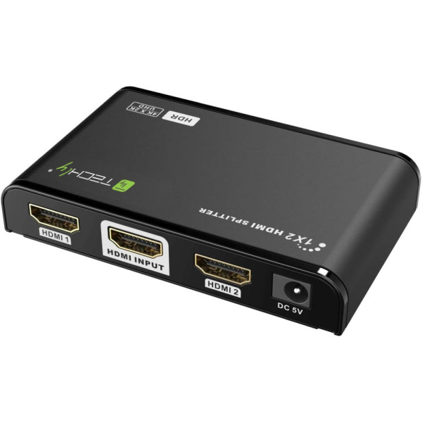 Techly HDMI2-4K2HDR HDMI v2.0 Splitter 4K 2ways HDR
