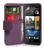 Leather Wallet/Case for HTC One mini Purple (OEM)