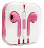 Ρόζ - Ακουστικά με μικρόφωνο handsfree earpods και volume για iPhone , Samsung Galaxy, Sony Xperia και άλλα smartphones (OEM)