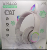 Παιδικά Ακουστικά ασυρματα με FM Ραδιο , Ασπρο χρωμα,  L450 - 7 LEDS ,  δεχεται TF καρτα  (OEM)