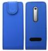 Nokia 301 - Leather Flip  Case Blue (OEM)