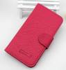 Leather Wallet/Case for Alcatel One Touch T΄POP OT4010D Magenta (OEM)