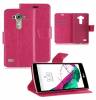 LG G4 Beat / G4S H735  - Leather Wallet Stand Case Magenta (OEM)