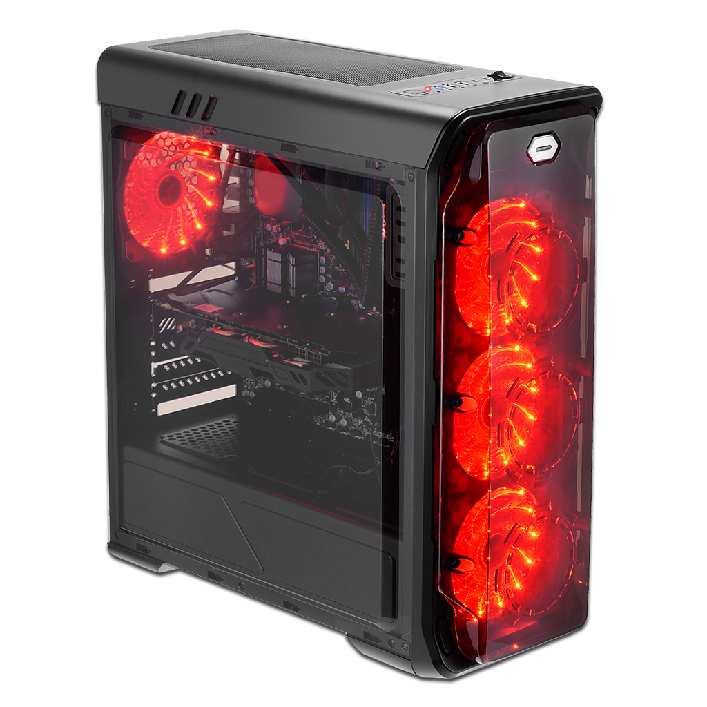 CASE LCPOWER Gaming 988B [Red Typhoon] Midi Tower in category
