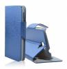 Leather Wallet Stand/Case for Alcatel One Touch Pop C7 OT-7041D Blue (OEM)