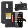 Leagoo LEAGOO M8 - Leather WAllet Case With Back Cover Black (OEM)
