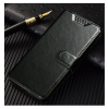 leather Phone Wallet Case for TP-LINK Neffos C5 PLUS  Black (BULK) (OEM)