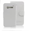 Leather Wallet/Case for Alcatel One Touch Pop C5 (OT-5036D) White (OEM)