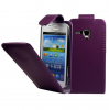 Samsung Galaxy S Duos S7562 Leather Flip Case - Purple
