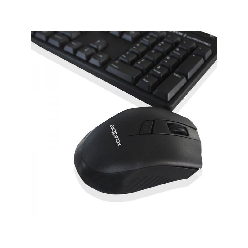 APPROX WIRELESS SET (KEYBOARD + MOUSE) KBWHOME BLACK