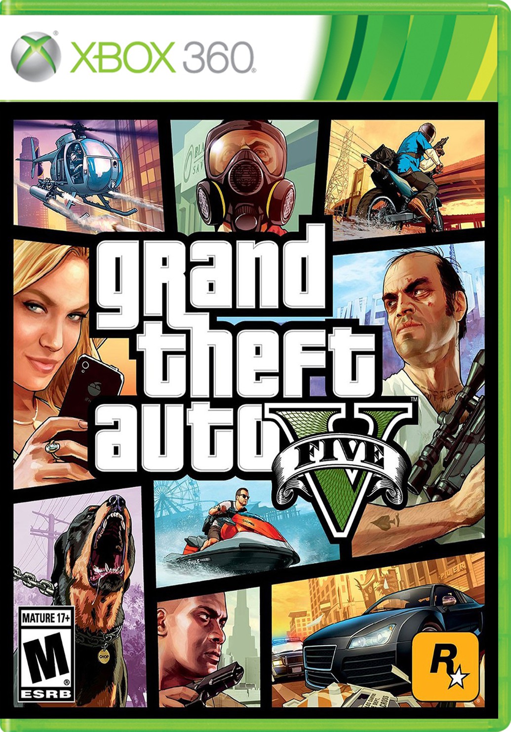  Grand Theft Auto V - Xbox 360 (Renewed) : Video Games