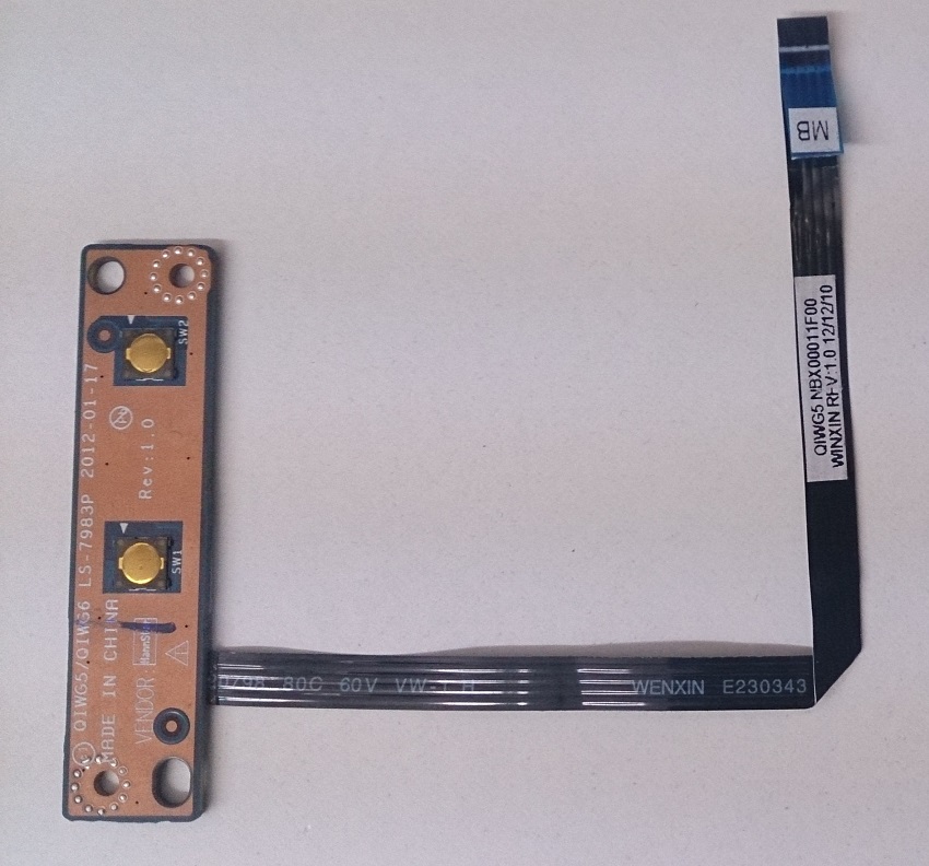 Nappe Bouton Power Lenovo G500 – LS-9631P – Occasion