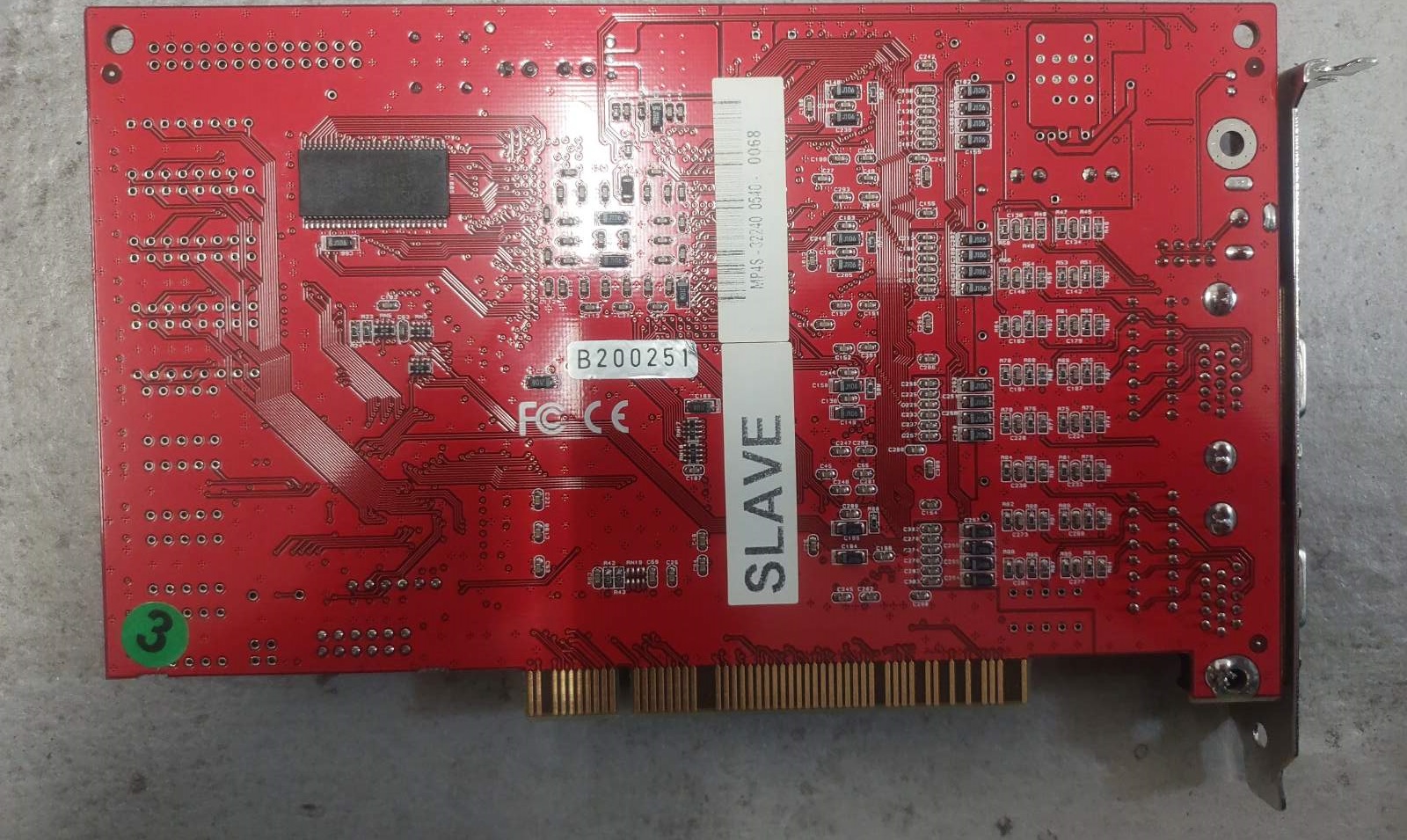 PCI DVR CARD MP4S-32240 SLAVE D-TYPE B200251