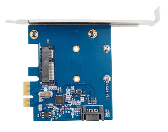 PCI Express SATA III to mSATA SSD Extension Card Adapter LT304 V1.1 ...