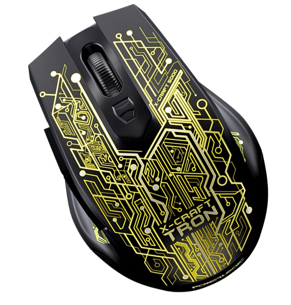 POWERLOGIC XCRAFT TRON 5000 Gaming Mouse Yellow PTXT5141204634 in