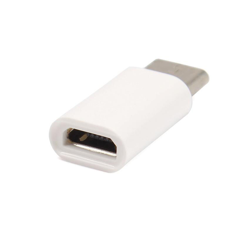 USB3.1 Type C Male Micro USB 5pin Female Extension Adapters - White (OEM)