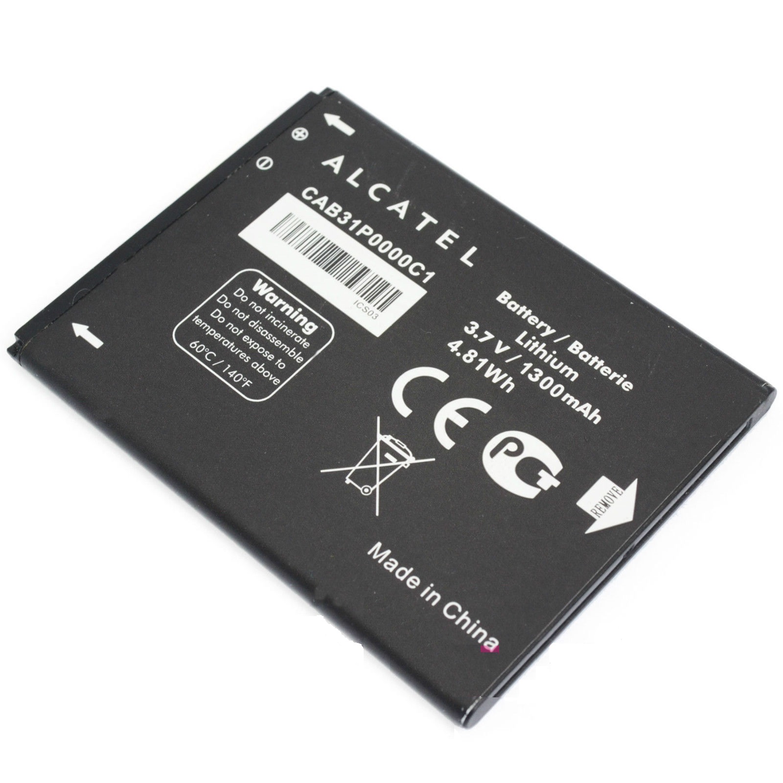 POWERY Akku für Alcatel 5020D-2BALDE Li-Ion Akku, 3.7 Volt, 1300mAh