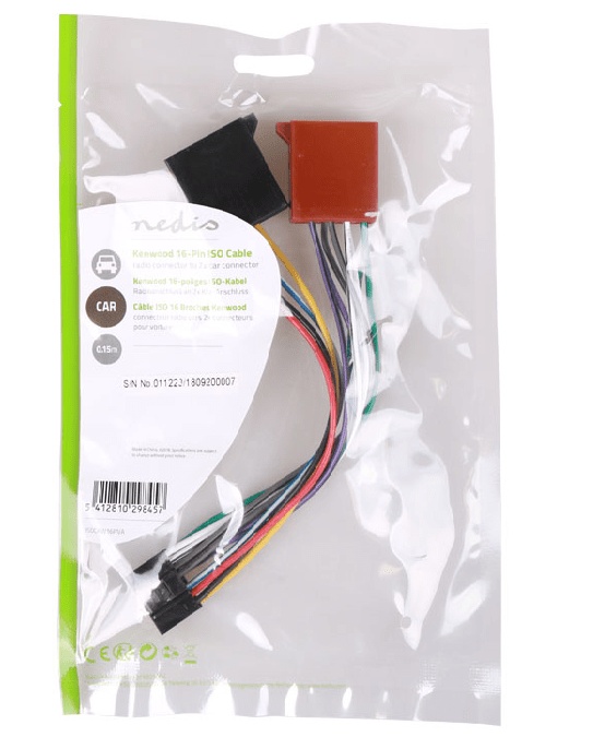 ISO Καλώδιο κατάλληλο για Kenwood (16 pin), 0.15m.