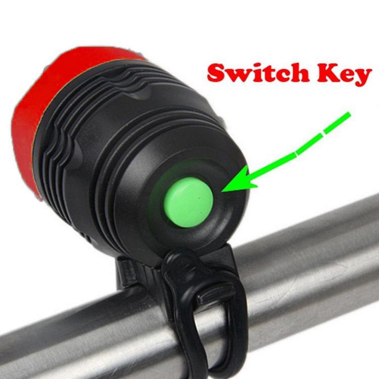 Flashlight LED Bike Bicycle Light Headlight Black-red (oem)