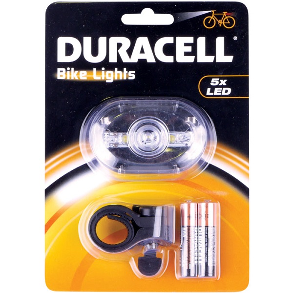 Οπίσθιος Φακός LED Ποδηλάτου με 5 DURACELL LED BIK-F03WDU