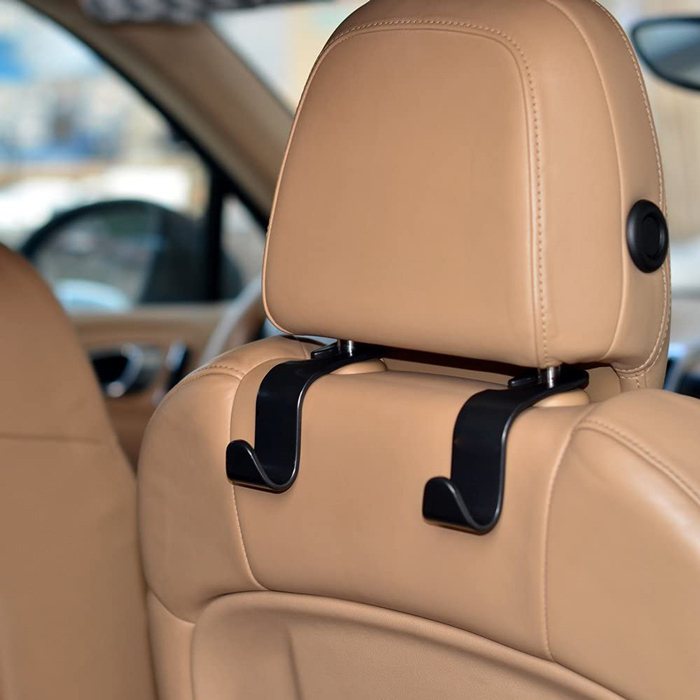 Car hanger CAR-0007 for the headrest, black, 2pcs
