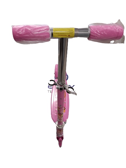 Pink Three-Wheel Scooter with LED Lights on Wheels (Girly)