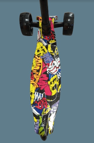 Graffiti-Print 3-Wheel Kids Scooter (Aluminum) (Athlopedia 61210/9) (Children)