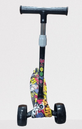 Graffiti-Print 3-Wheel Kids Scooter (Aluminum) (Athlopedia 61210/9) (Children)