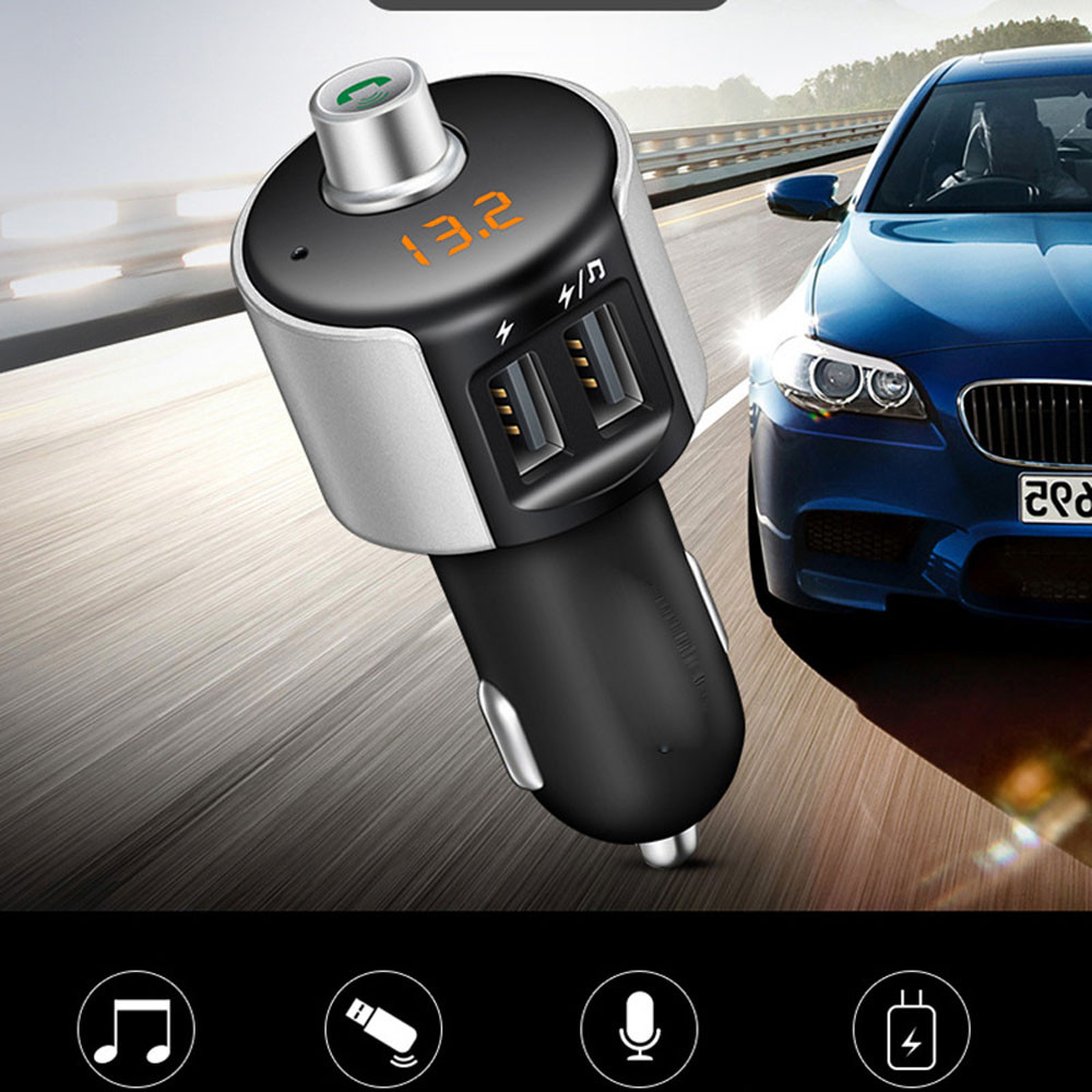 Bluetooth FM Transmitter Modulator with Dual USB Charger & Car MP3 Player Multifunction LCD Display (OEM)