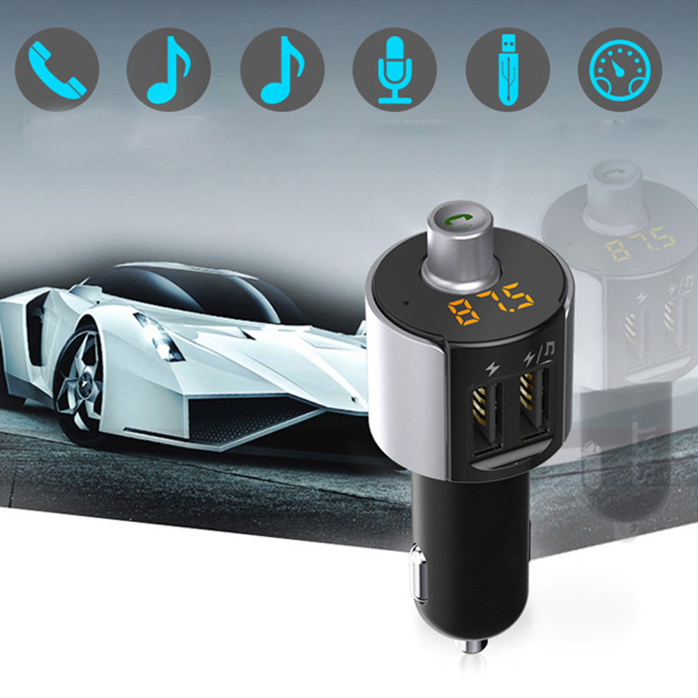 Bluetooth FM Transmitter Modulator with Dual USB Charger & Car MP3 Player Multifunction LCD Display (OEM)