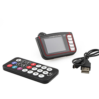 CAR MP3/MP4 FM TRANSMITTER MODULATOR IF3 With REMOTE CONTROL, USB, SD, MMC, MP3/MP4 High Quality PLAYER 12/24V (OEM) - Black