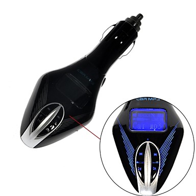 FM Transmitter Car MP3 Player USB με υποδοχή κάρτας μνήμης / φωτιζόμενη οθόνη / τηλεχειριστήριο - Πράσινο (ΟΕΜ)