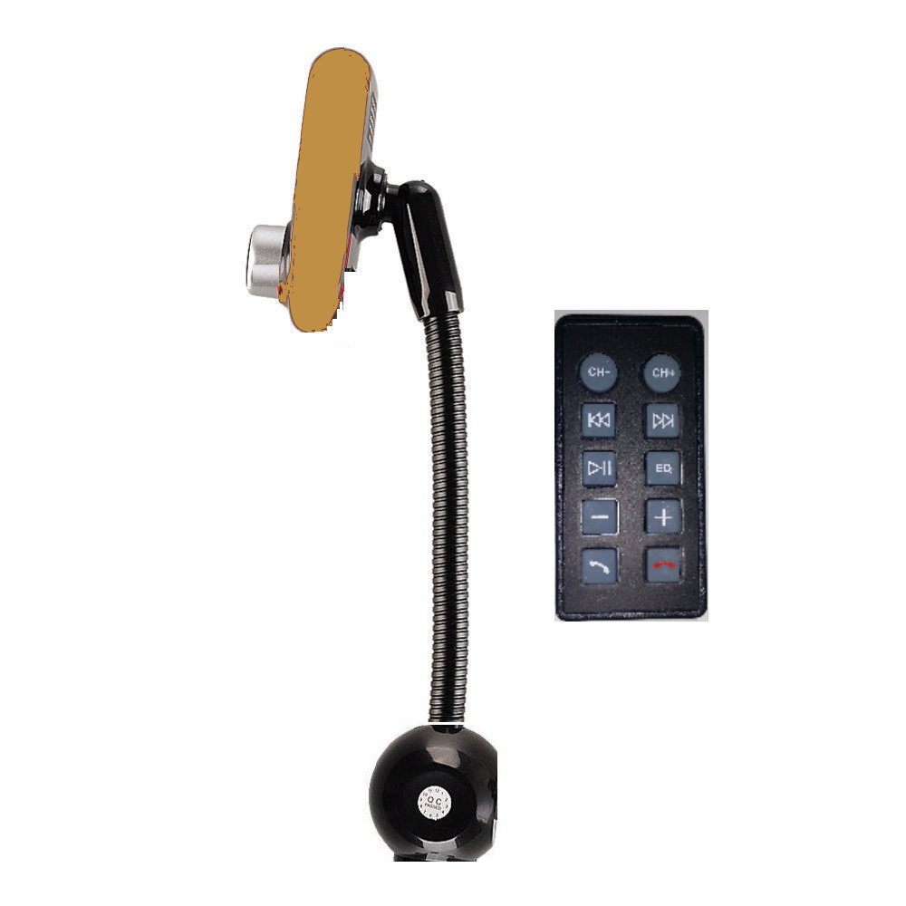 FM Transmitter Kit for Car with MP3, FM, Bluetooth & DC 24V Charger (Brown)