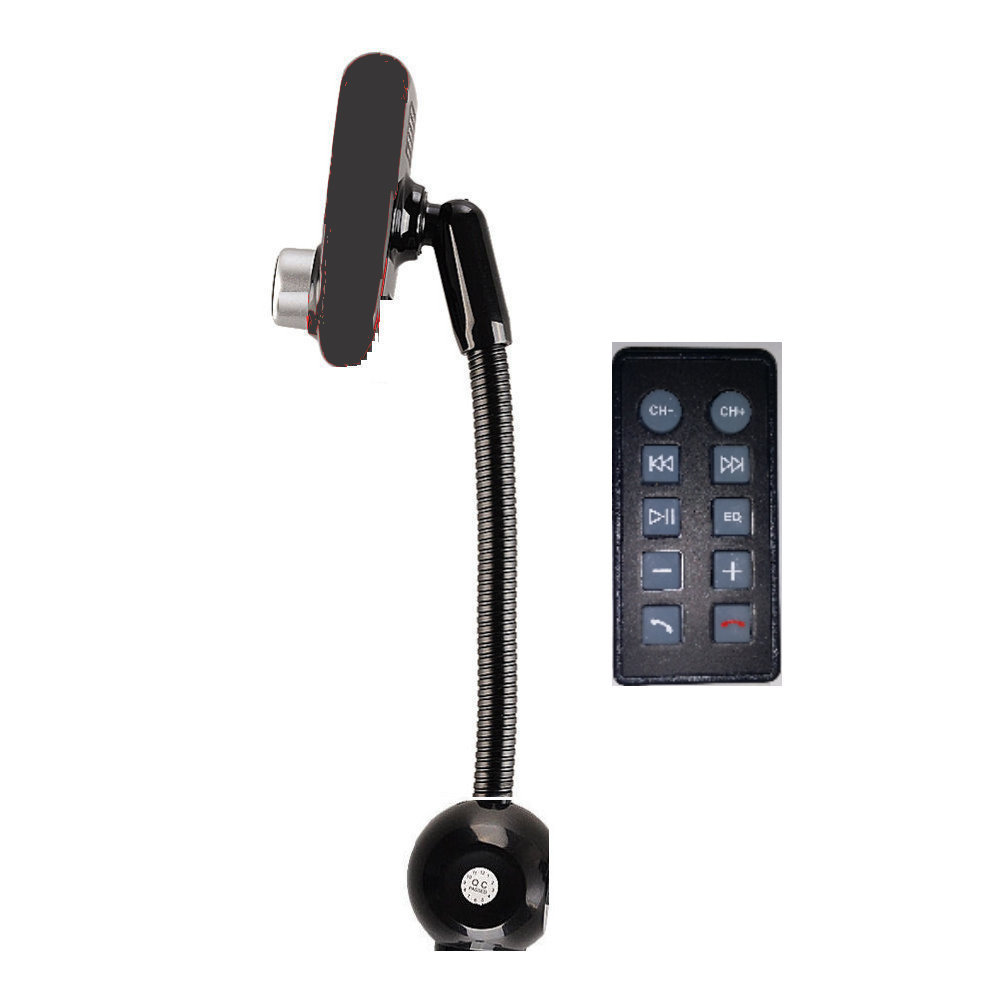 FM Transmitter Car Kit with MP3, FM Bluetooth, & DC 24V Charger (Ash)