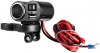 Waterproof USB Charger Socket with Motorcycle Handlebar Mount Power Adapter 5V/2A & Switch for Mobile Phones