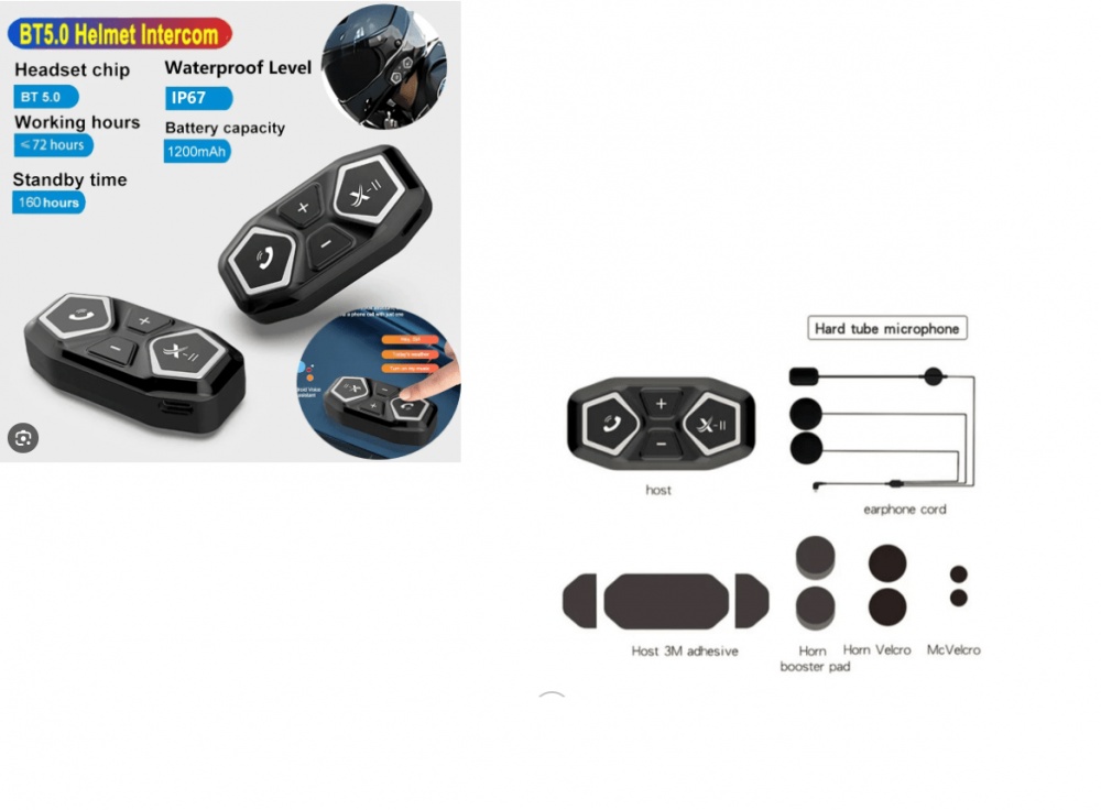 Motorcycle Helmet Bluetooth Wireless Headset X11   [ 7868182110114 ]