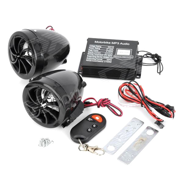 USB/SD MP3 Player with FM Radio & Motorcycle Alarm Remote Control (oem)