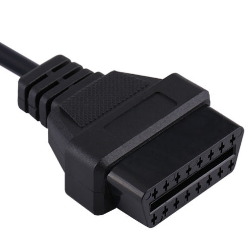 Motorcycle 10 Pin To 16 Pin OBD2 Diagnostic Cable Connector For BMW ICOM-D Black (OEM)