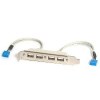 4 Port USB 2 female Motherboard to Rear Panel slot Bracket Cable External host 4 Port USB 2 female Motherboard to Rear Panel slot Bracket Cable External host