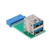 Προσαρμογέας Πλακέτα PCB Εσωτερική 20Pin σε 2 USB 3 A Θηλυκό (OEM) Προσαρμογέας Πλακέτα PCB Εσωτερική 20Pin σε 2 USB 3 A Θηλυκό (OEM)