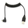 USB Αρσ. σε Micro USB 2 B Αρσ. Καλώδιο Σπιράλ με Γωνία Μαύρο 80cm (OEM) (BULK) USB Αρσ. σε Micro USB 2 B Αρσ. Καλώδιο Σπιράλ με Γωνία Μαύρο 80cm (OEM) (BULK)