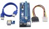 1X to 16X Powered PCI Express Riser Card Extension Cable USB 3 and SATA 15pin Ver06 (OEM) (BULK) 1X to 16X Powered PCI Express Riser Card Extension Cable USB 3 and SATA 15pin Ver06 (OEM) (BULK)